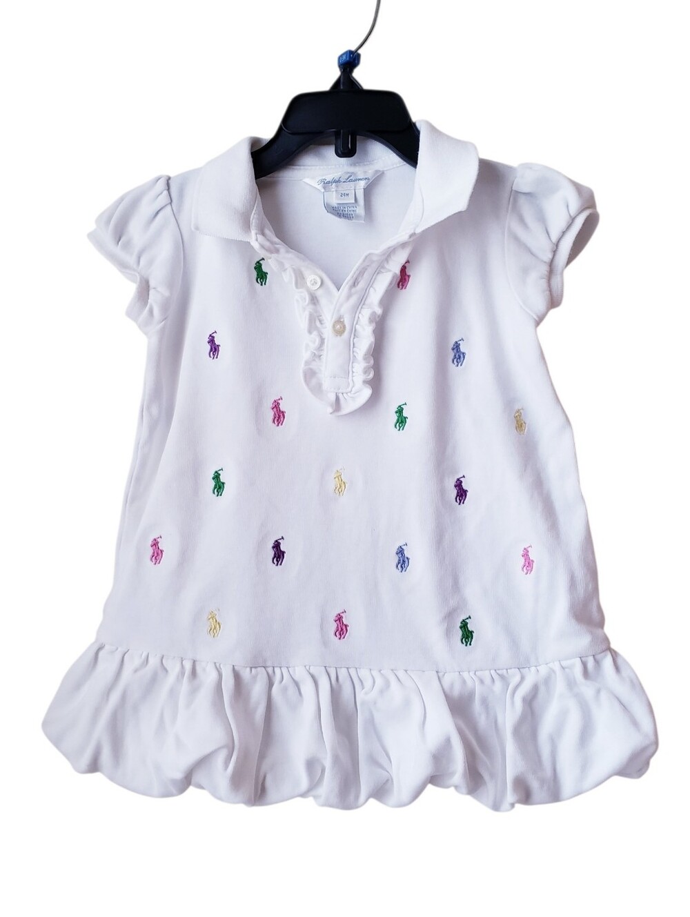Ralph Lauren White Cotton Polo Dress
